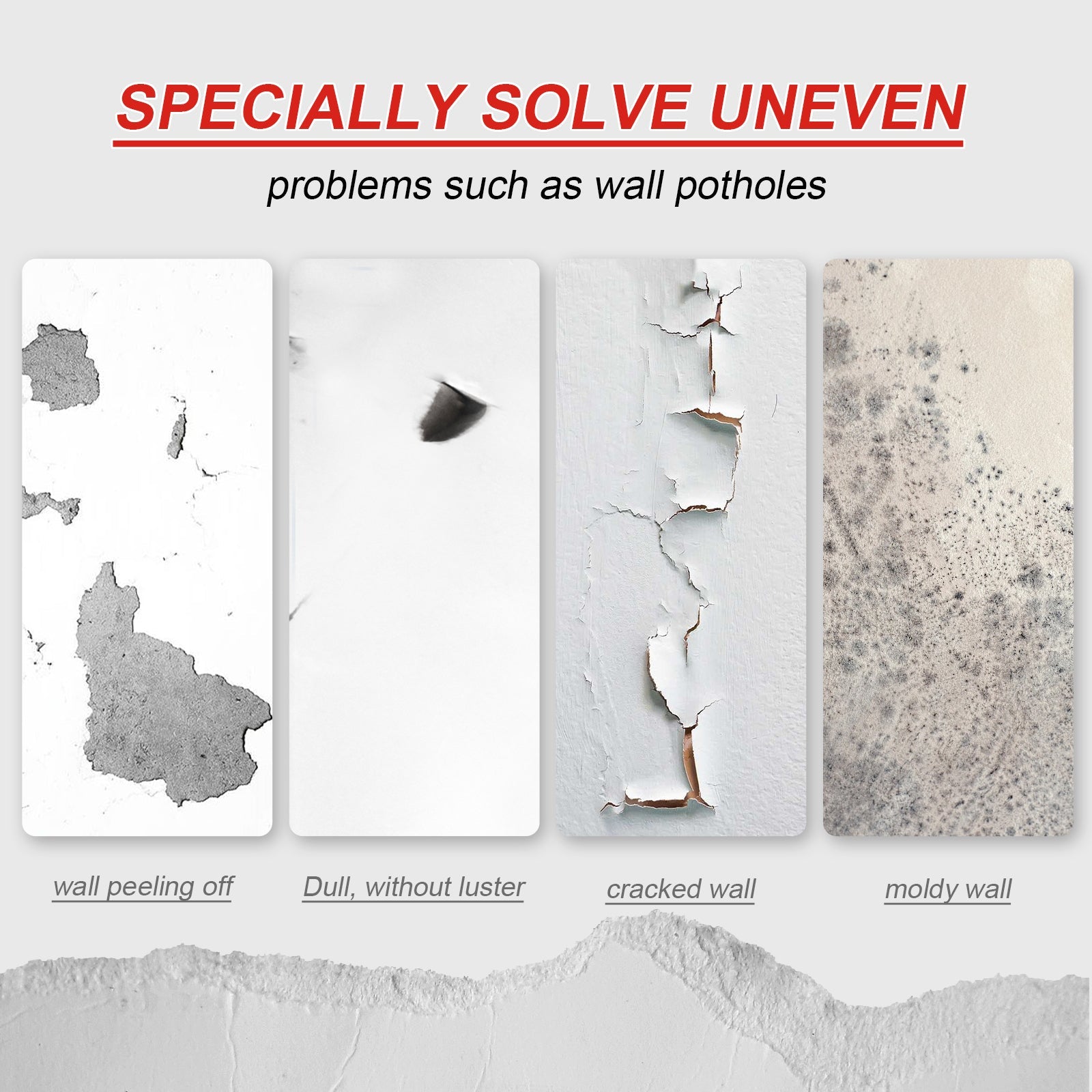 Transform Your Walls with Jue-Fish Wall Plaster, Waterproof Crack Repair, Mold Resistant ,100g