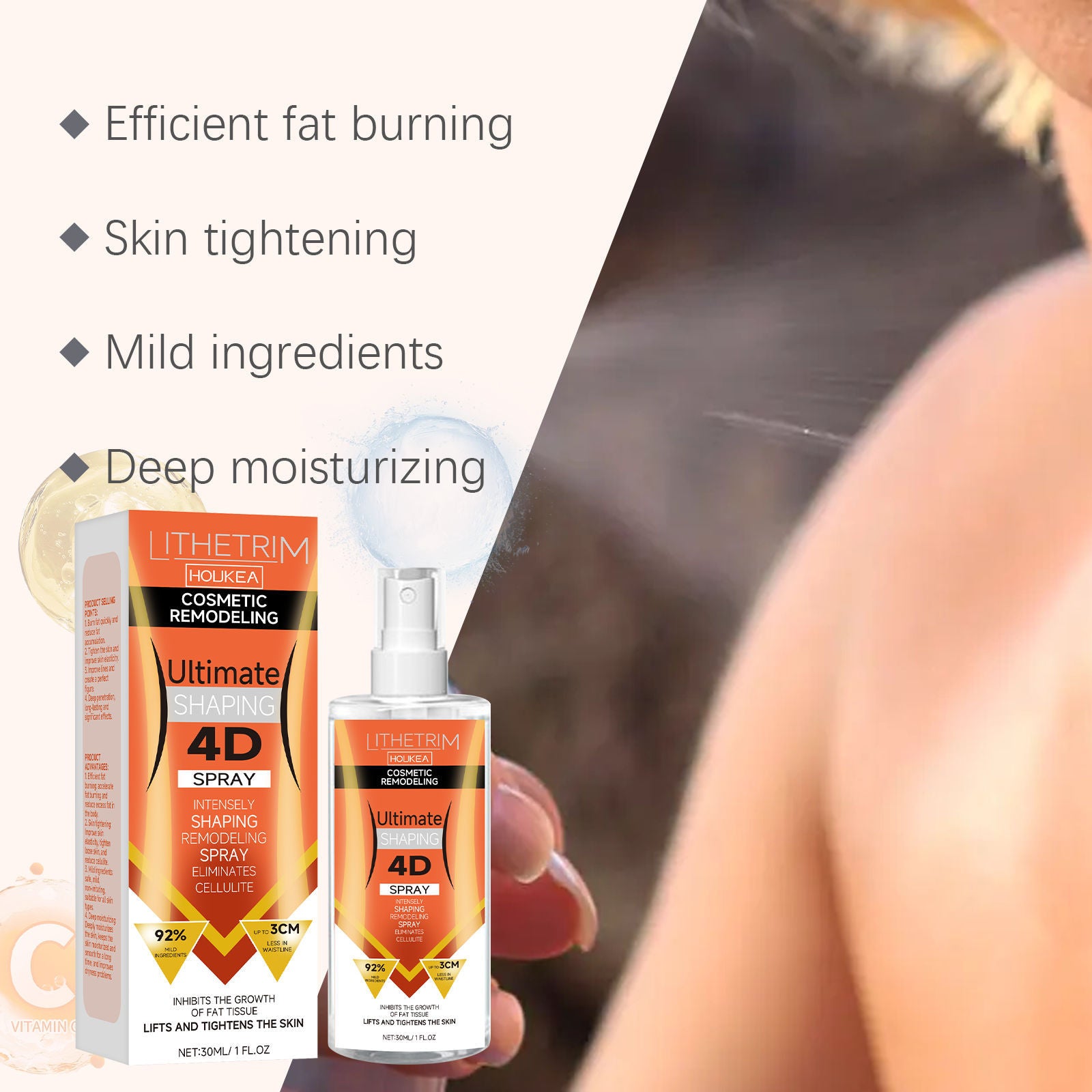 Bee Venom Body Spray, Firming, Slimming, Collagen, Cellulite Reduction, Body Care ,30ml