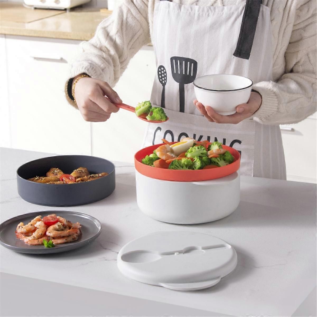 Microwave Cookware Steamer, Kitchen Vegetables Steaming Container