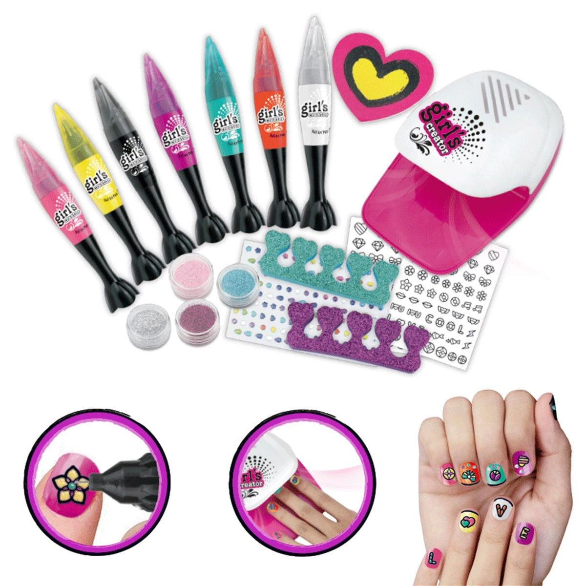 Girls Nail Art Kit Nail Pens Salon DIY Manicure Set Girls Cosmetic Toys