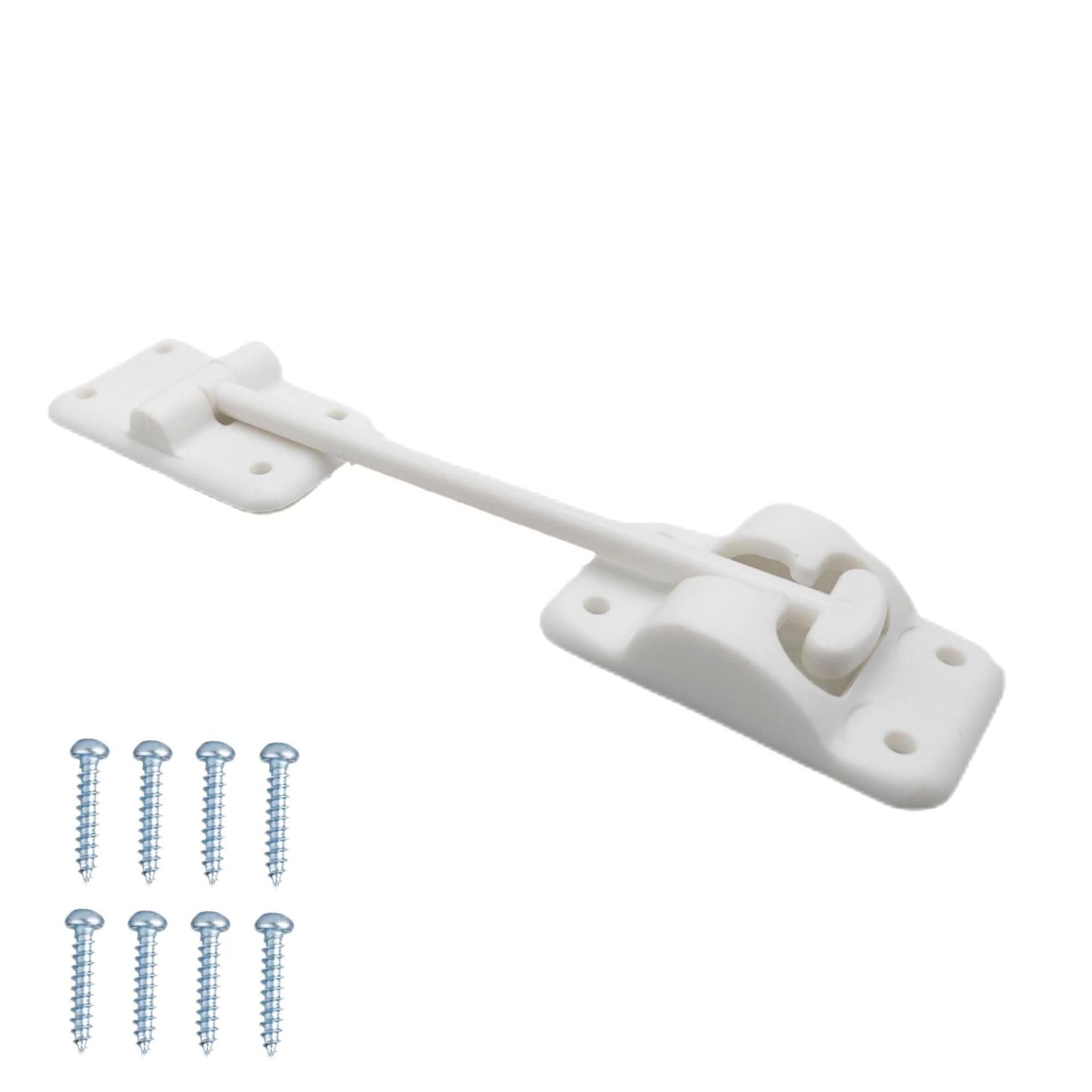 2 Pack RV T-Style Door Holder Catch 6inch for Latch Holder Camper Trailer Cargo Hatch White