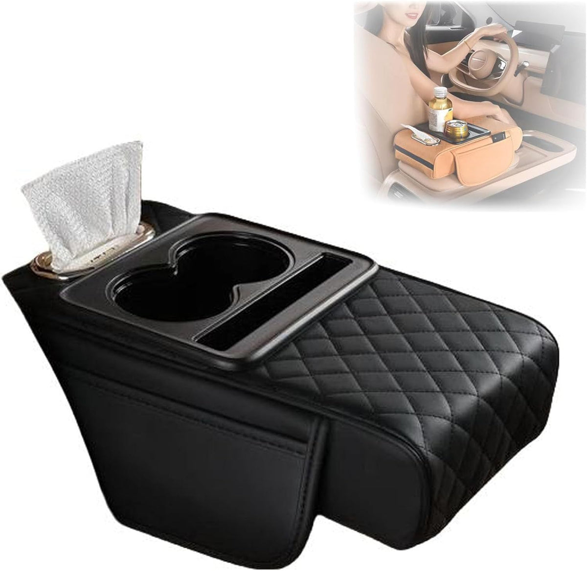 Car Armrest Cushion Integrated Pressurized Multifunctional Car Armrest Heightening Pad