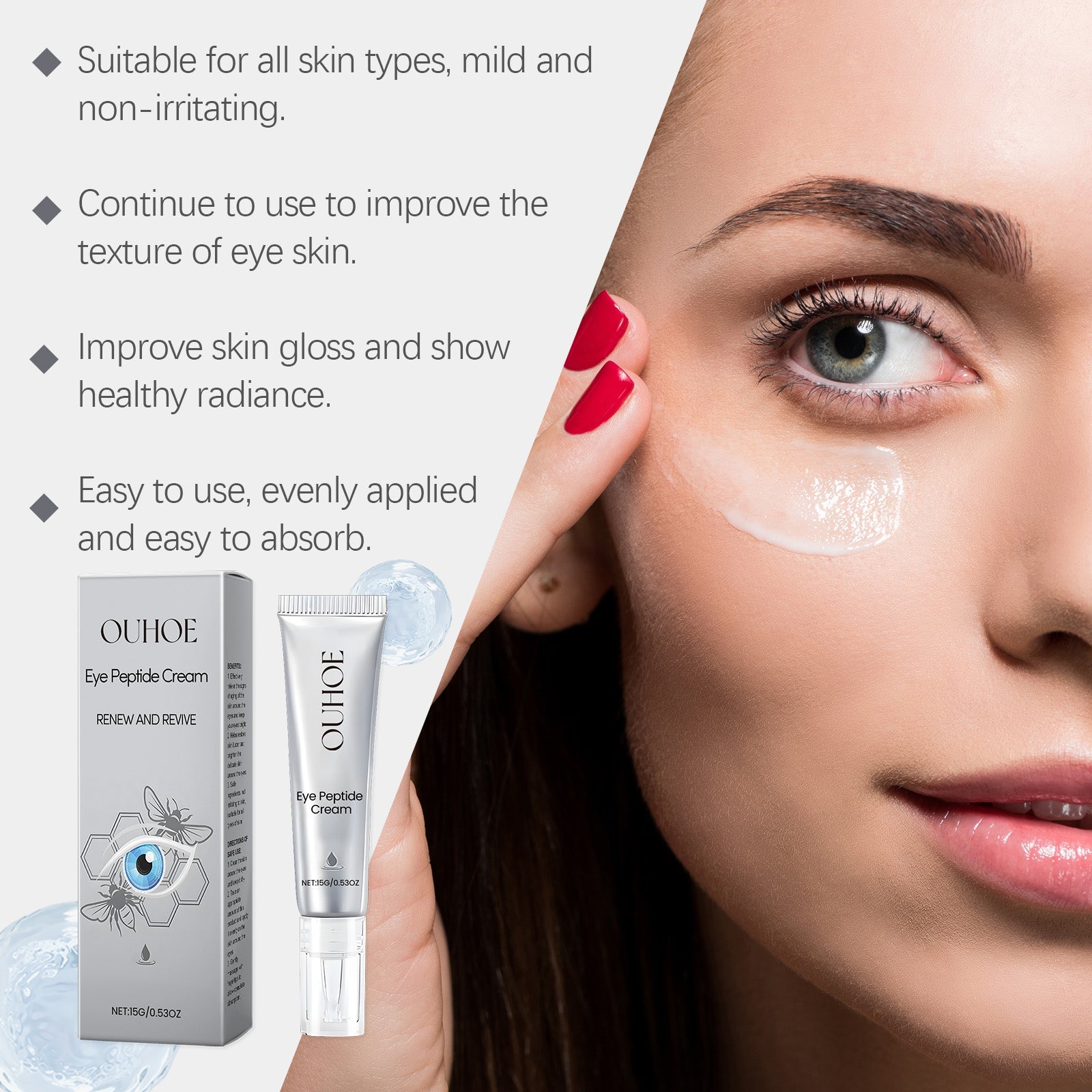 Revitalize Your Eyes with Eye Peptide Cream, Anti-Aging, Brightening, Hydrating, Eye Care ,15g