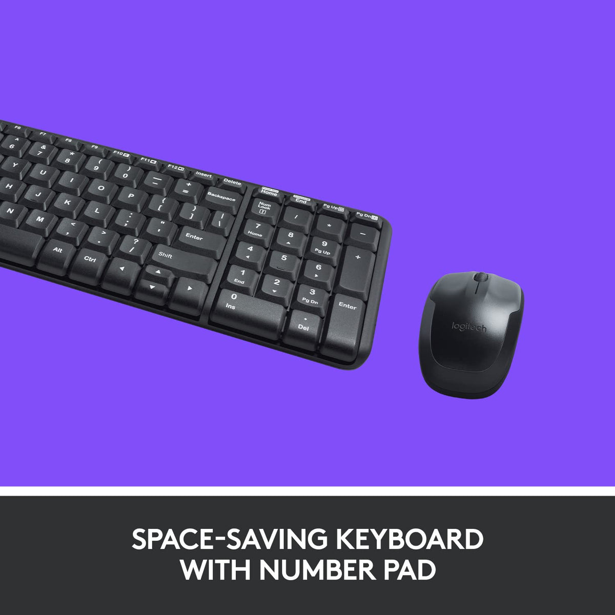Logitech MK220 Wireless Keyboard and Mouse Combo, Compact Design