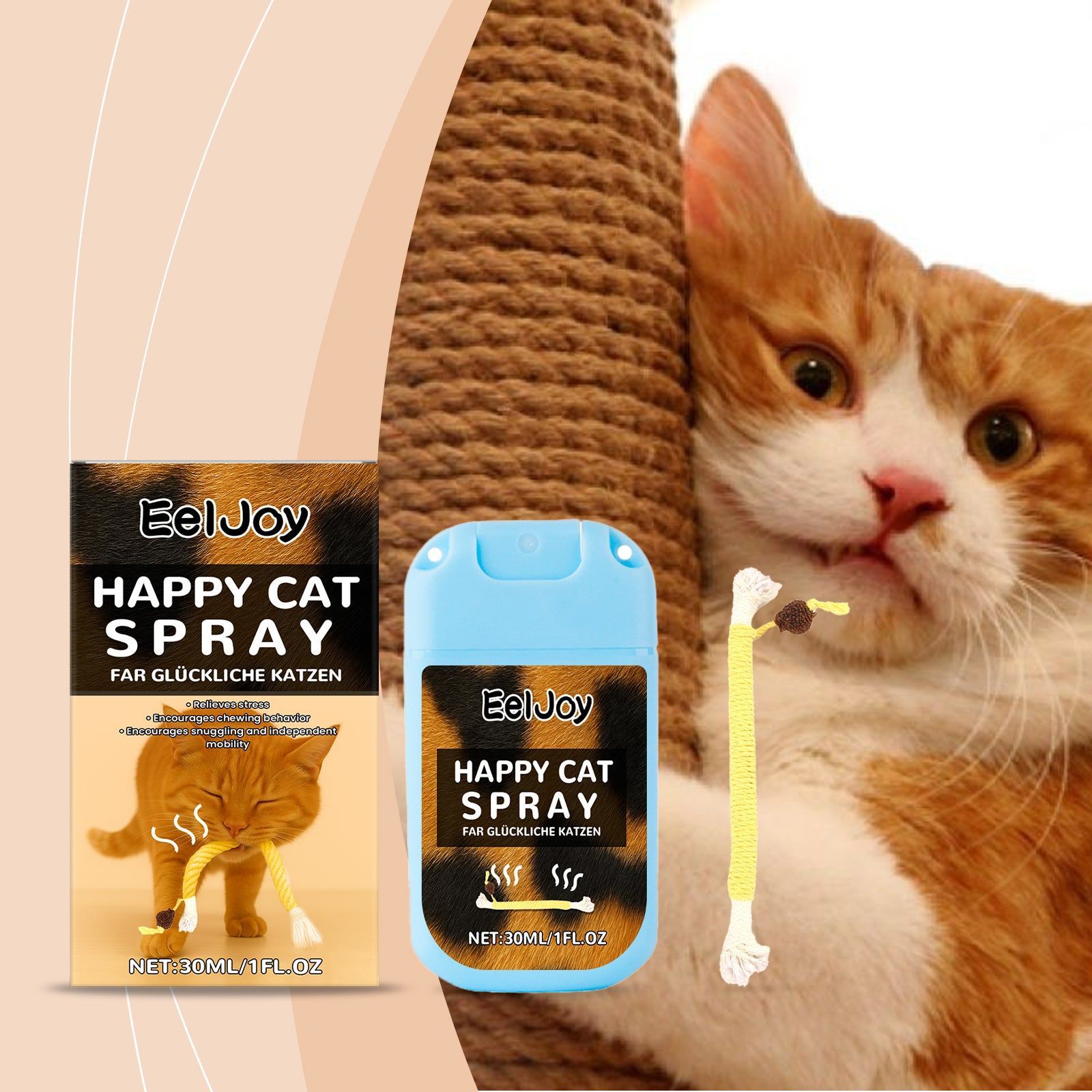 Catnip Spray, Long Lasting Fragrance, Energize and Amuse Your Cat, Safe and Fun ,1set