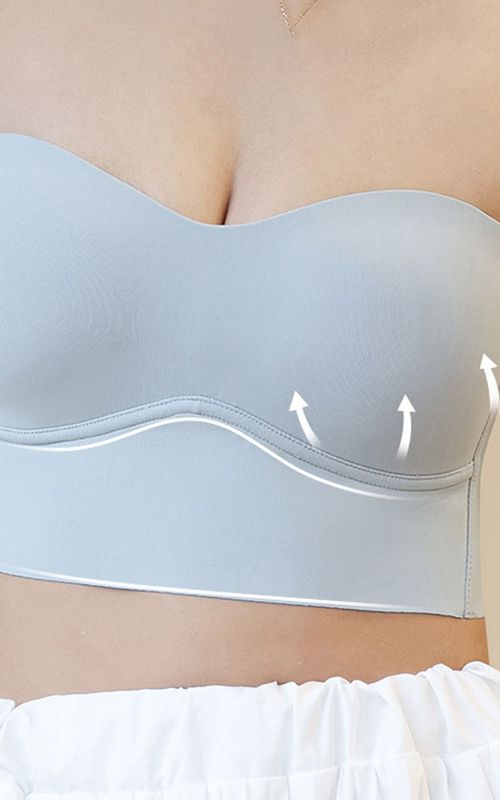 Seamless Bra Push Up Anti Slip Bra Removable Straps Underwear Without Steel Ring