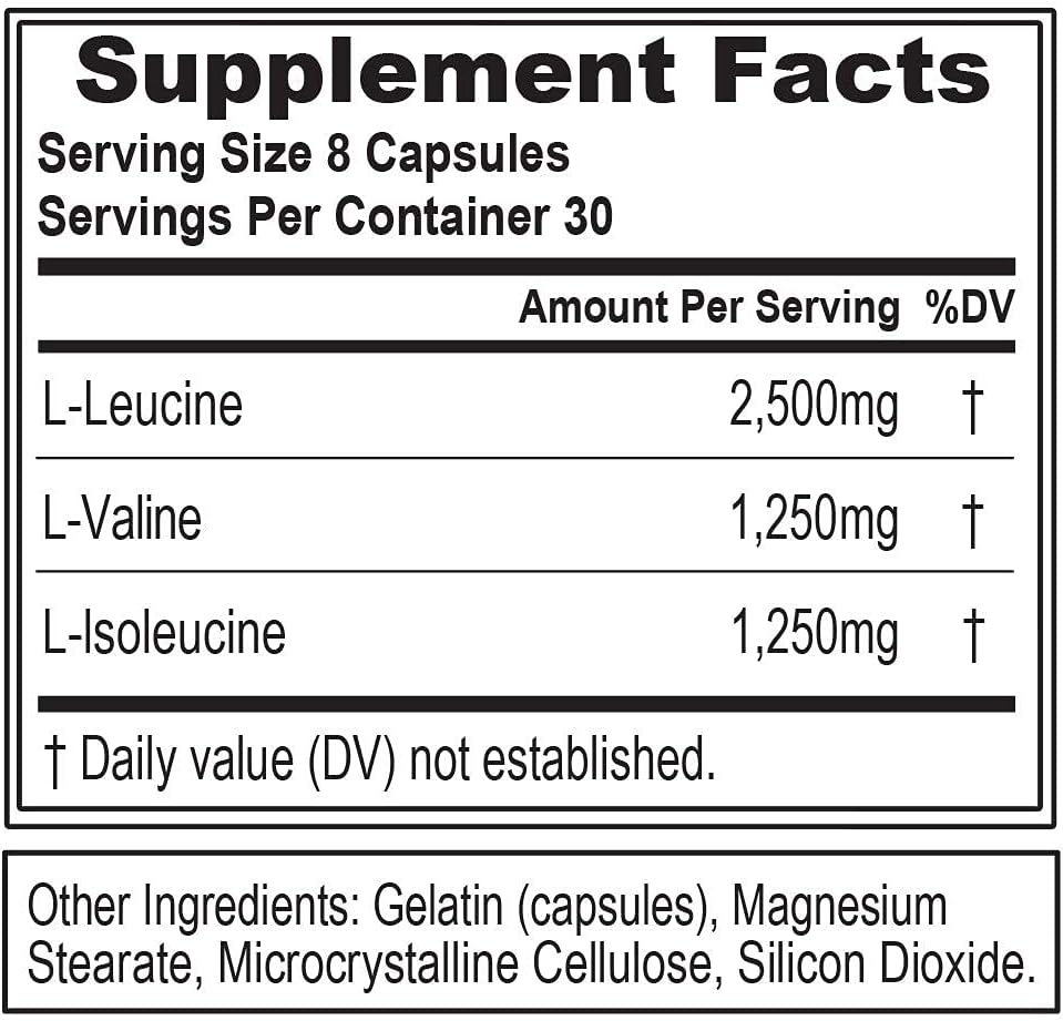 EVL BCAA 5000 30 حصة 240 كبسولة