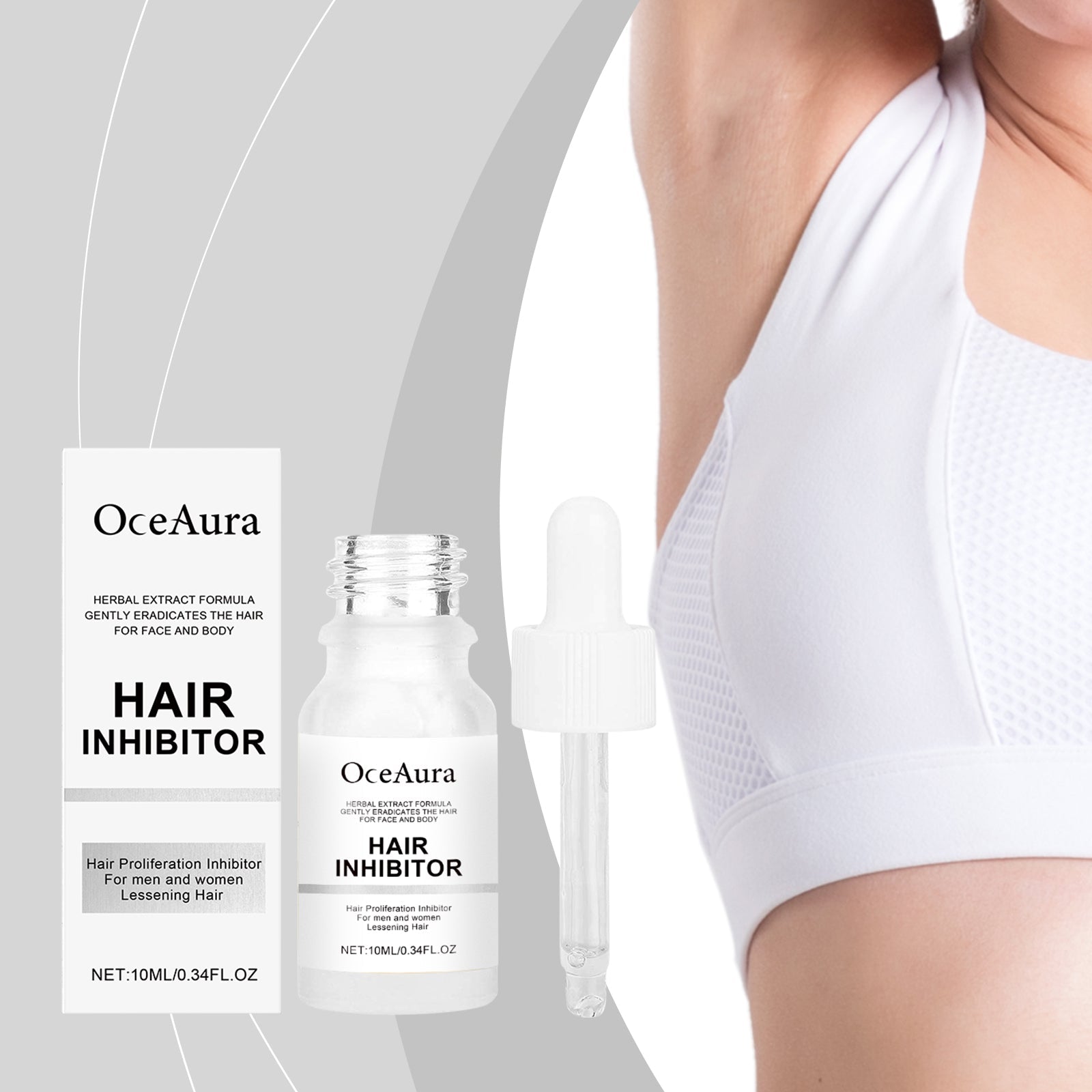 Body Hair Removal Essence for Clean, Silky, Smooth Skin, Gentle & Fast-Absorbing ,10ml