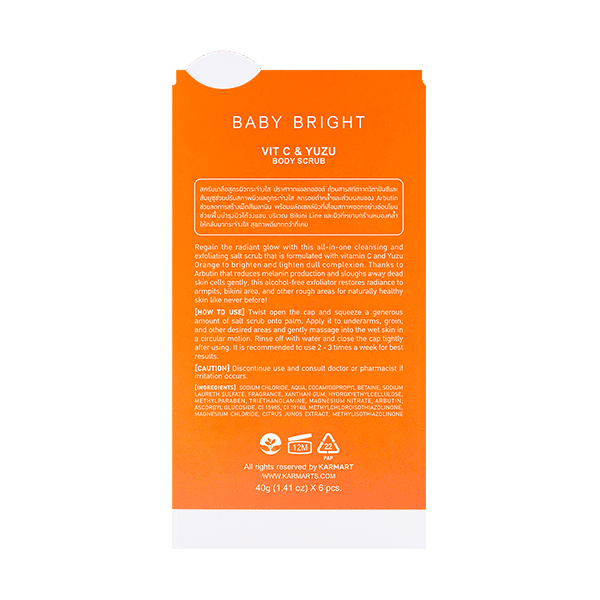 VIT C & YUZU BODY SCRUB 40G BABY BRIGHT (B)