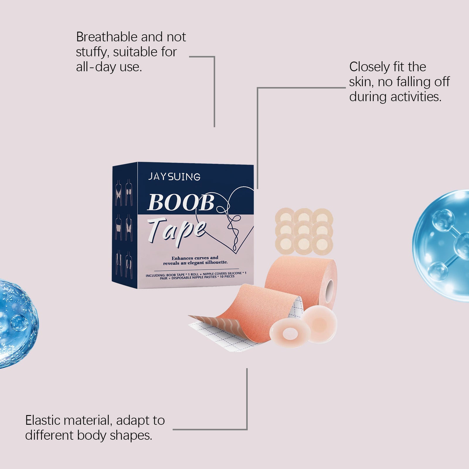 Enhance Your Confidence with Breathable Chest Care Patches, Shape & Support ,1 set