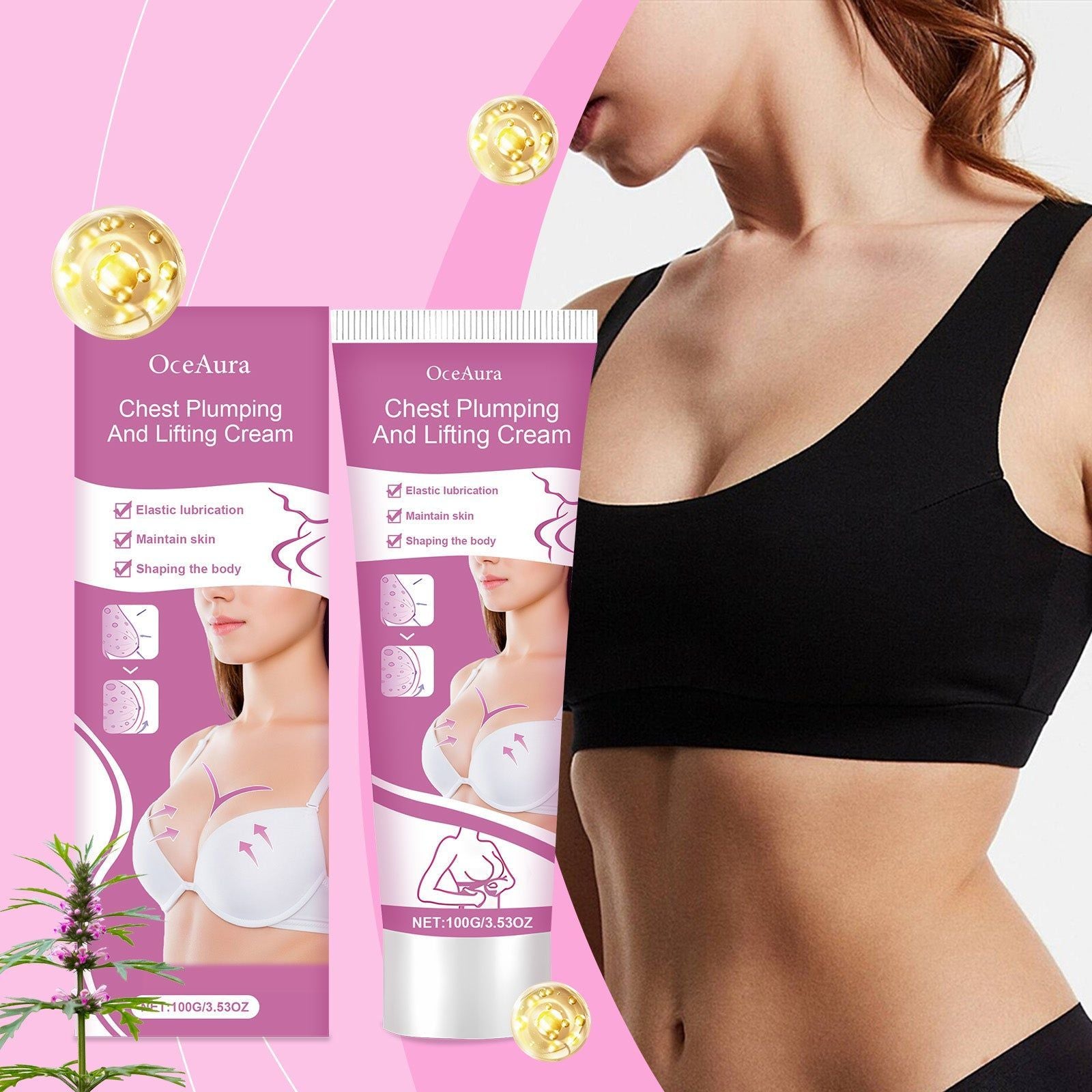 Chest Lift Cream, Firming & Hydrating, Anti-Aging, Skin Elasticity Boost ,100g