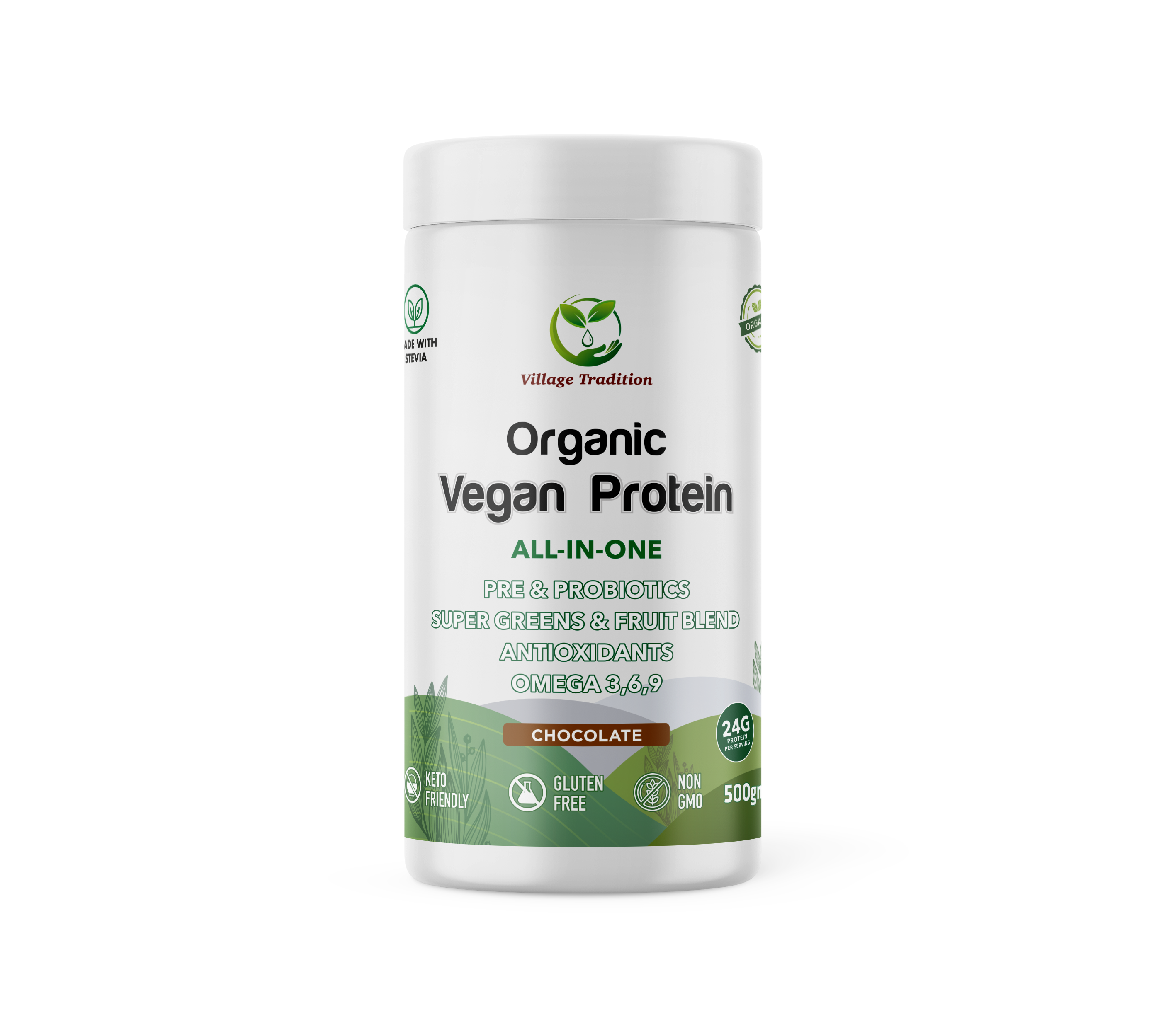 Village Tradition ORGANIC VEGAN PROTEIN - CHOCOLATE