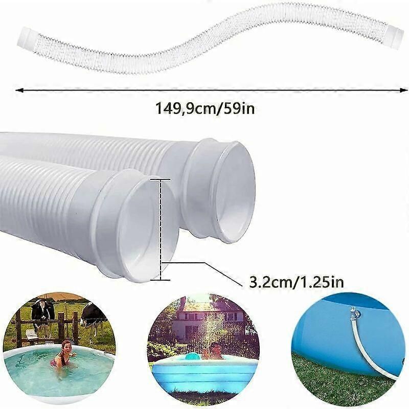 2 Pcs Replacement Hose Set for Above Ground Pool Filter Pump