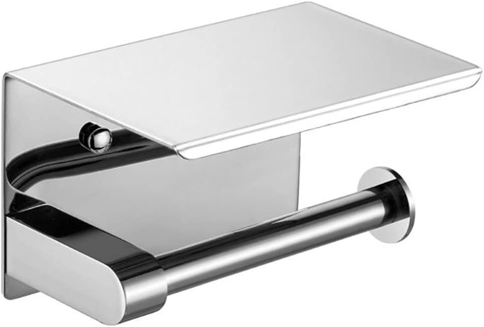 Stainless Steel Toilet Paper Holder Wall Mounted Roll Tissue Shelf for Bathroom