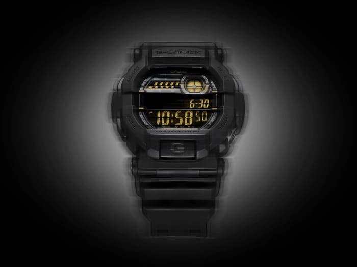 ساعة رقمية متينة من كاسيو G-SHOCK GD-350 مزودة بنظام تنبيه بالاهتزاز