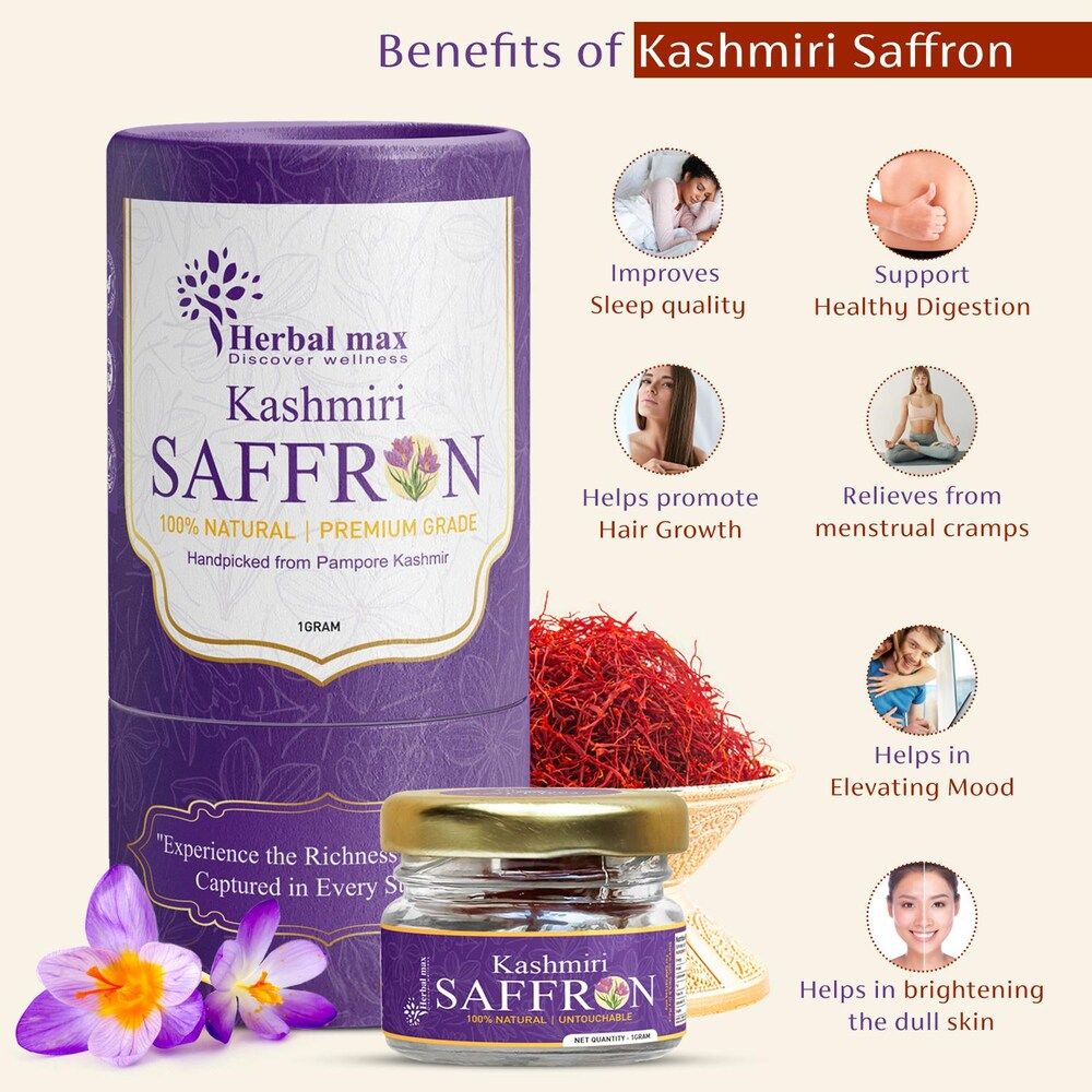 Herbal Max Discover Wellness Kashmiri Saffron 1gm