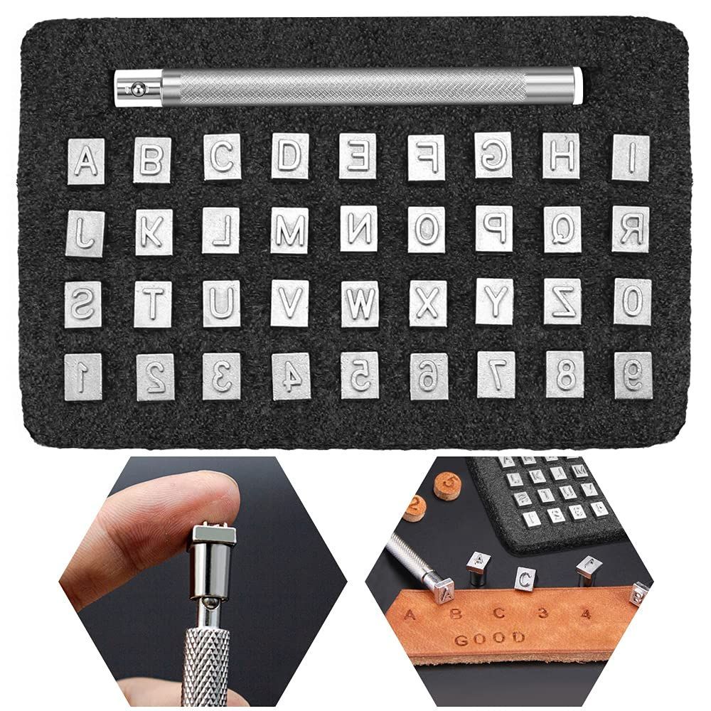 Leather Letter Numbers Stamp Tool Kit Leather Embossing DIY Leather Craft