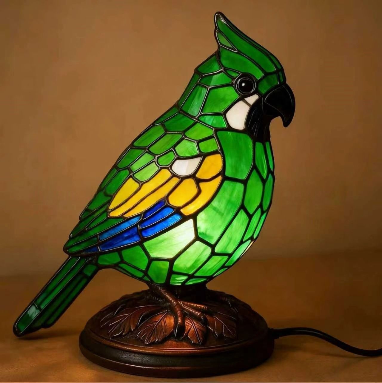 Parrot Resin LED Night Light USB Table Decor