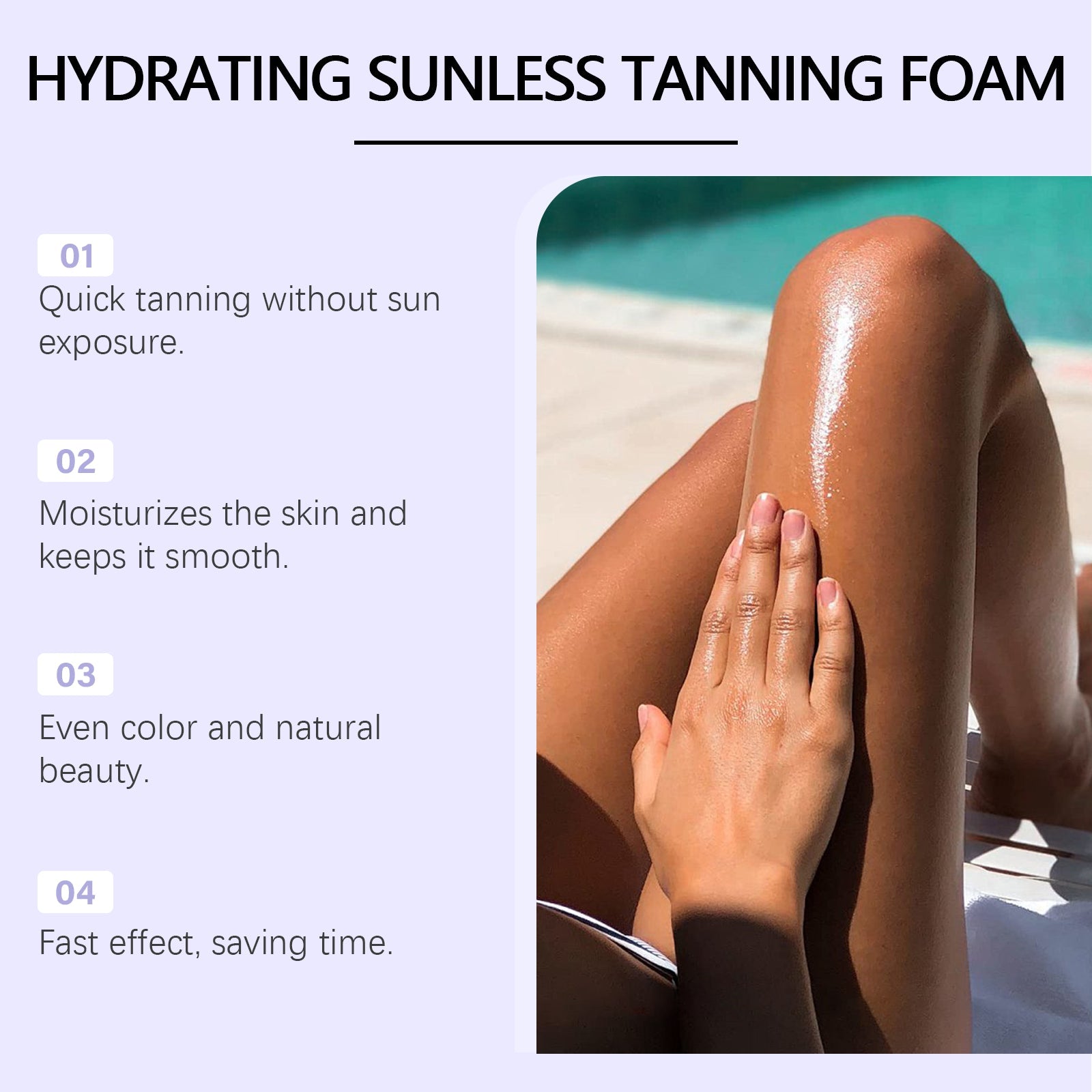 Black Aid Series Moisturizing Tanning Mousse, Natural Bronze, Sun-Free, Fast & Nourishing ,120ml