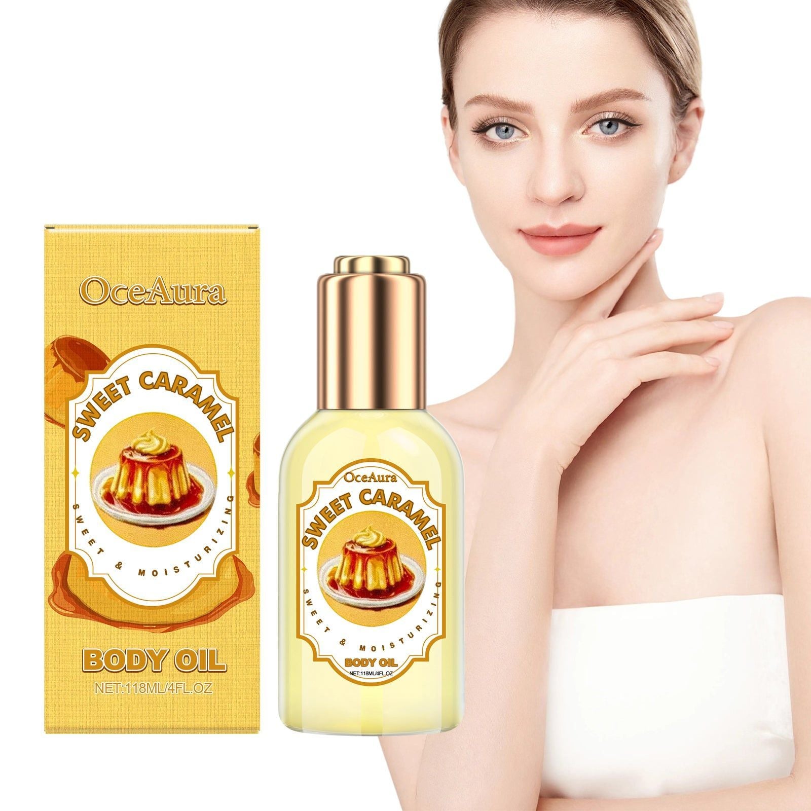 Caramel Body Care Oil, Deep Moisturizer for Soft, Smooth Skin ,118ml