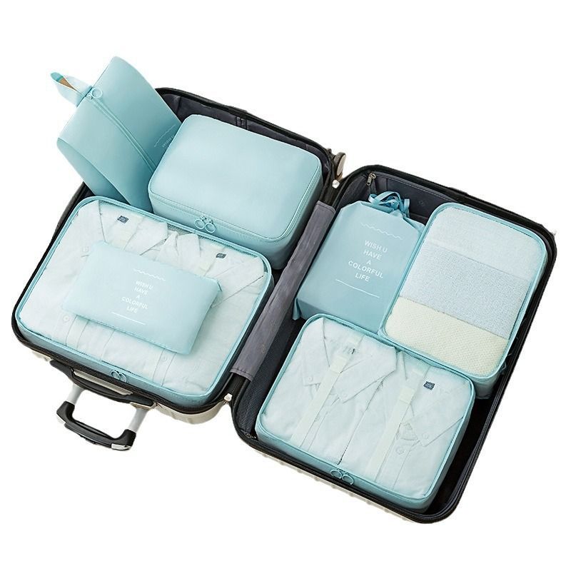 7pcs Travel Packing Bag Luggage Storage Bag Clothes Organizers Packing Cubes