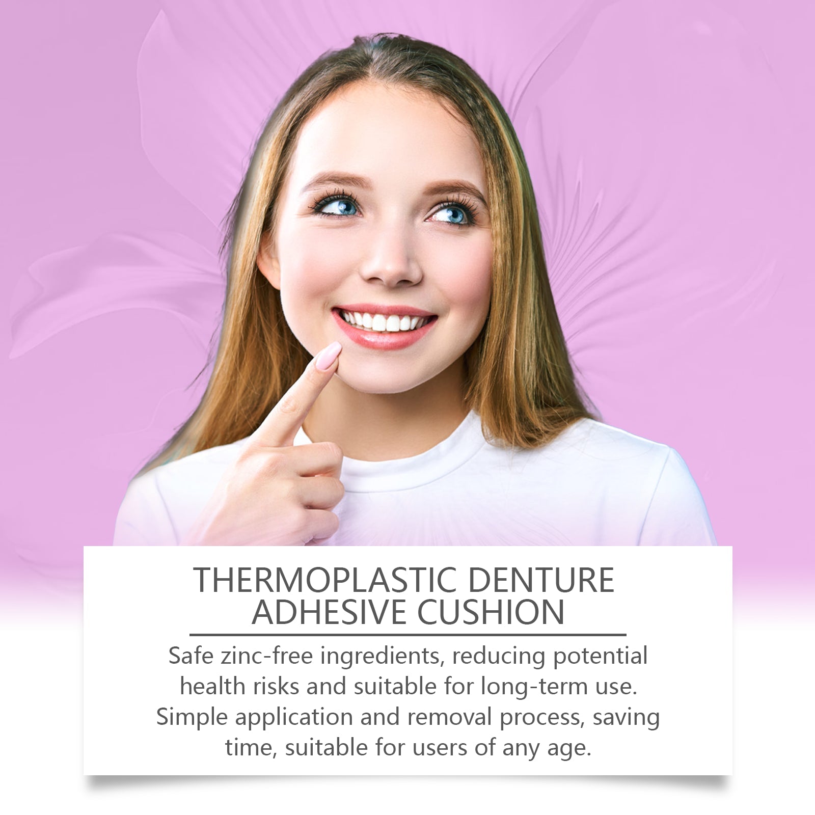 Denture Fixative, Long-Lasting Adhesive for Comfortable Denture Care, Up to 7 Days ,20g
