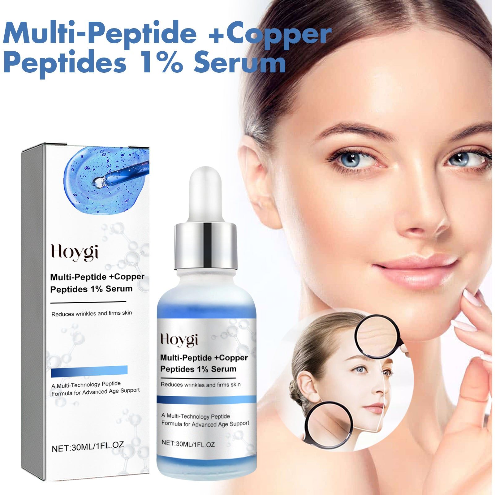 Revitalize Your Skin with Multi-Peptide Copper Serum, Firming, Anti-Aging, Wrinkle Reduction ,30ml