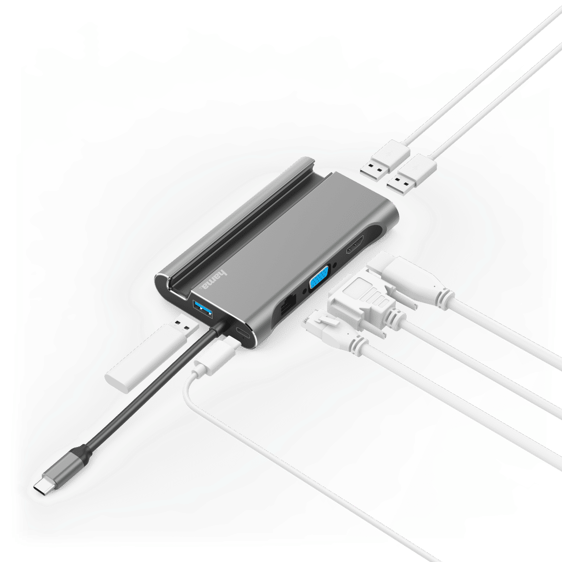 HAMA 135760 محطة إرساء USB C 7 في 1