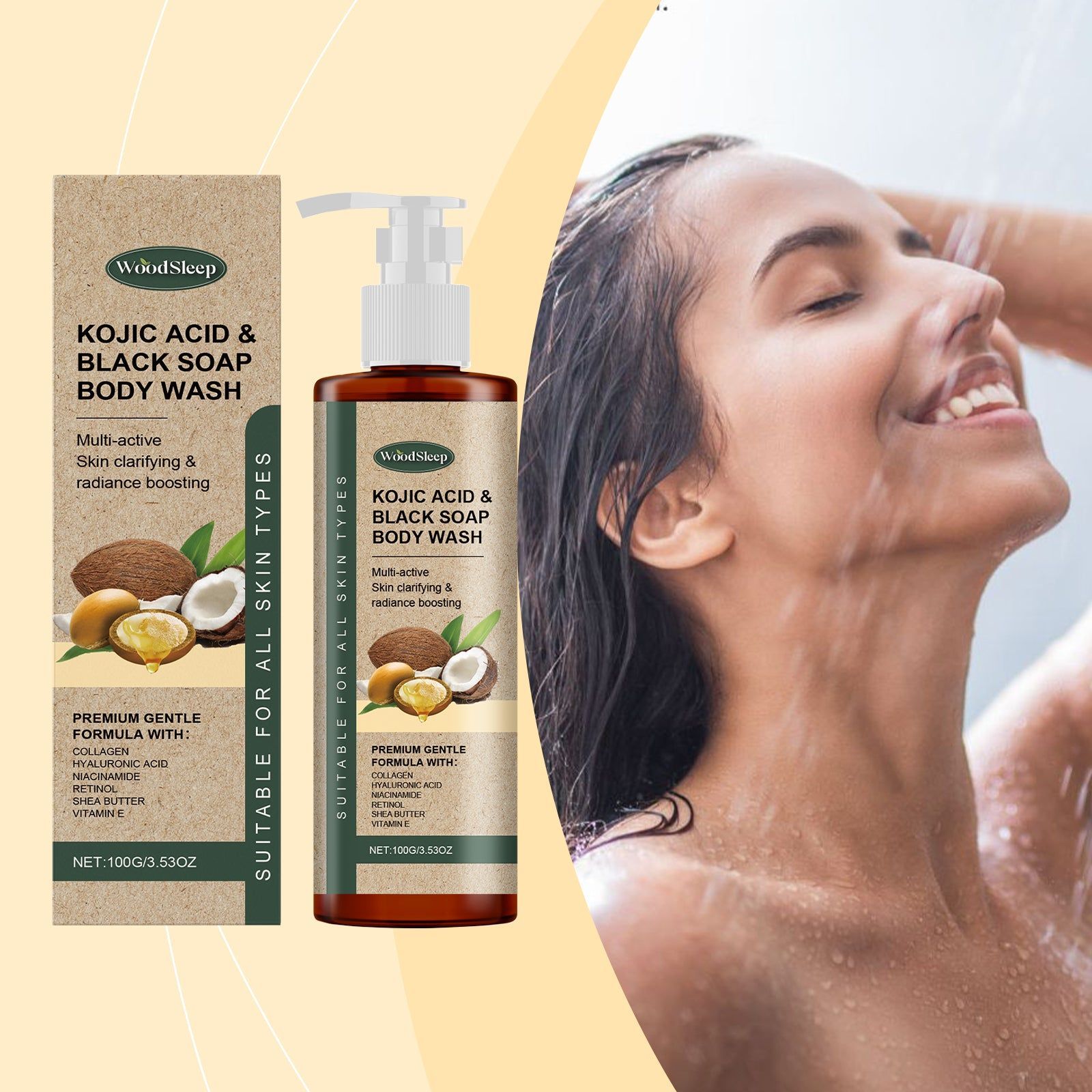 Collagen Body Wash, Deep Cleanse Skin, Hydrate, Anti-Aging, Refreshing ,100g