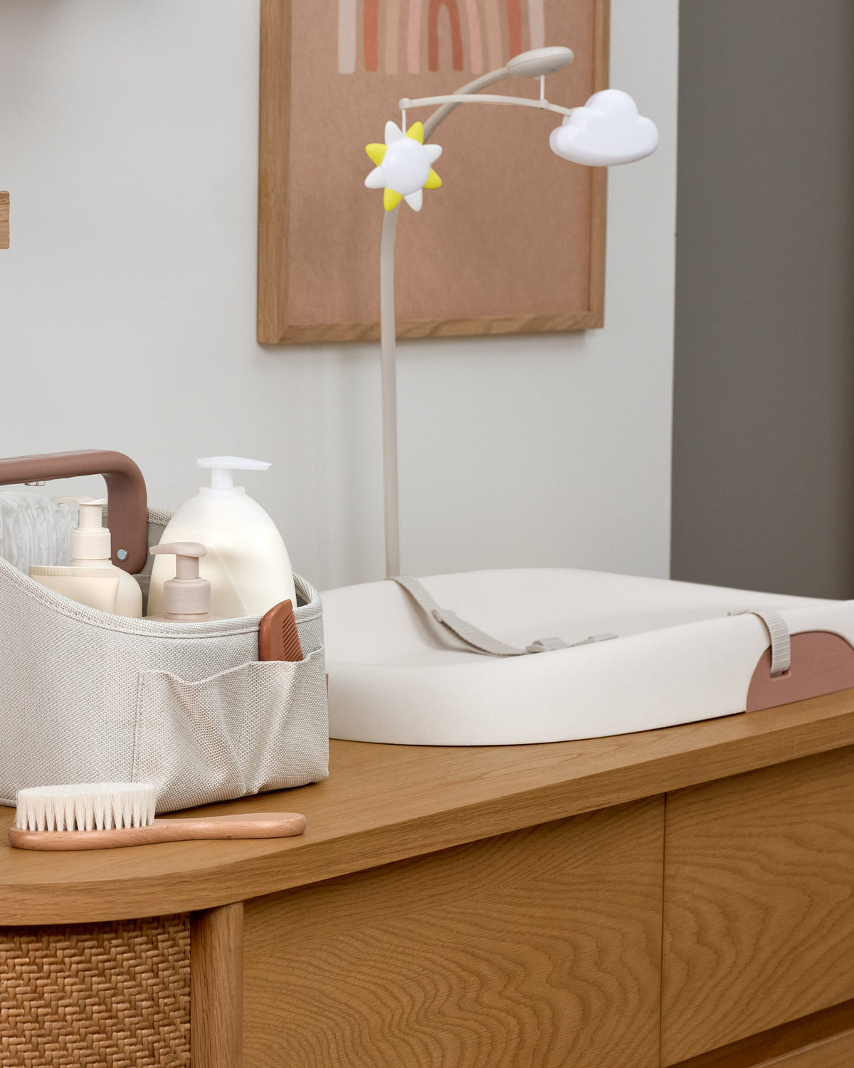 Skip Hop Nursery Style Wipe-Clean Changing Pad - Beige/Brown