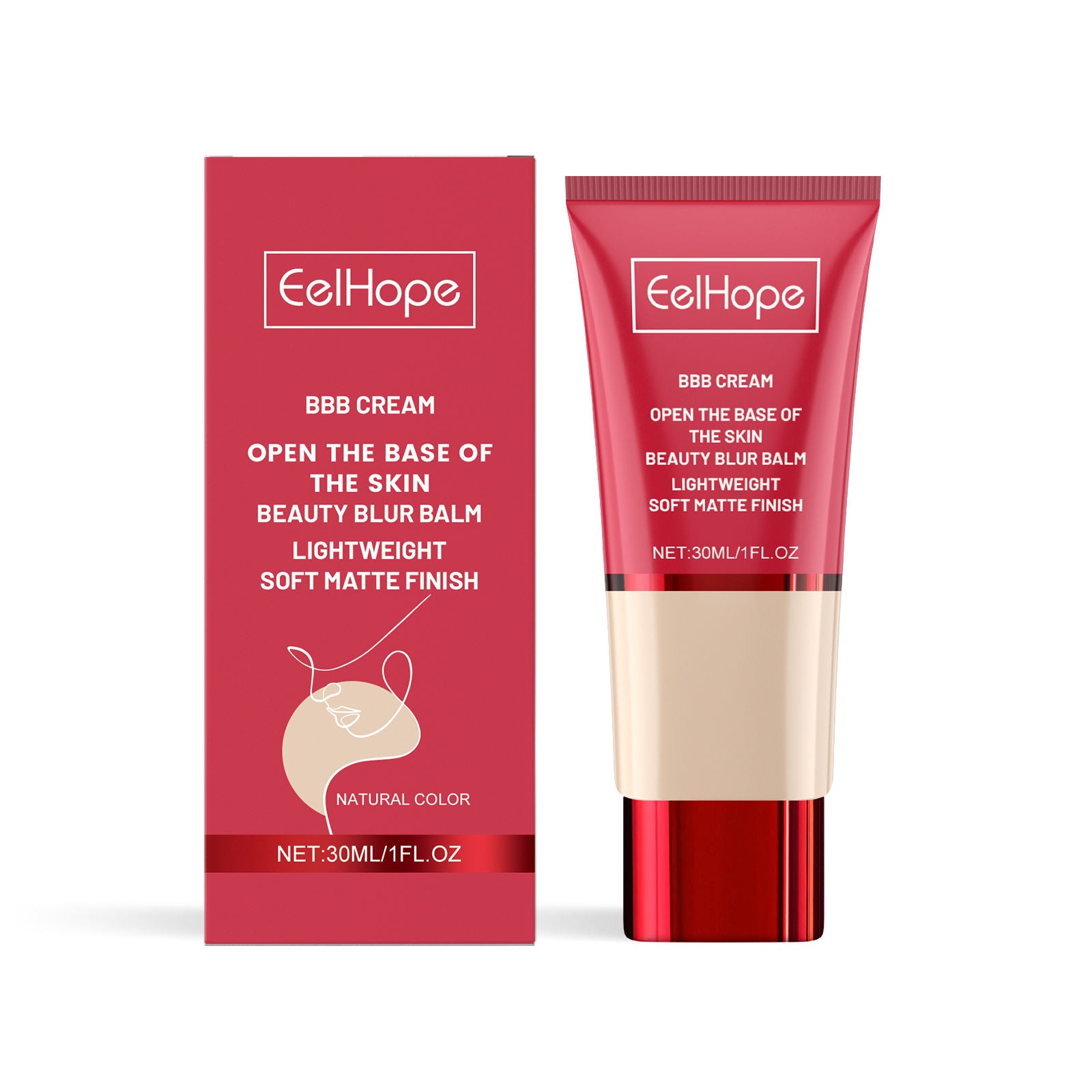 BB Cream Moisturizing, Natural Concealer, Long-Lasting, Oil Control, Glow ,30ml