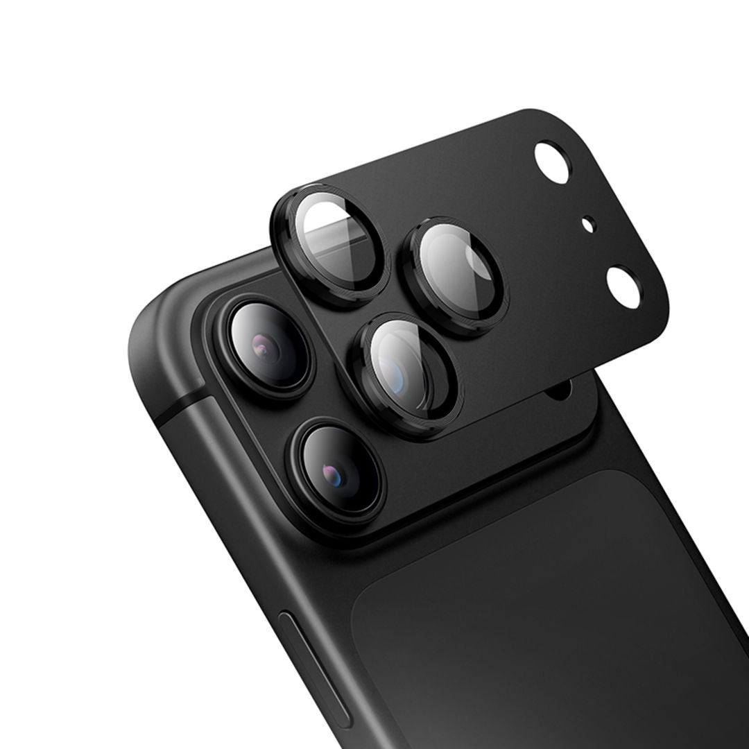 Hoco V16 Armor Metal Integrated Lens Glass for iPhone 18 Pro, 3D Full Coverage, Aluminum Alloy Protection