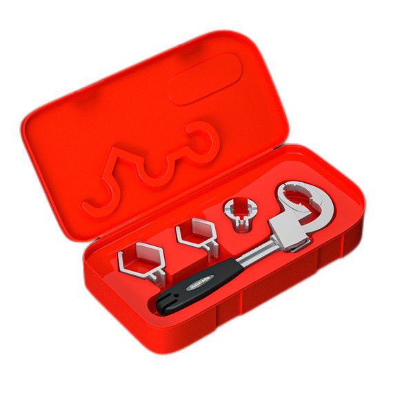 Bathroom Wrench Multifunctional Sink Wrench Adjustable Repair Tool With 3 Chucks