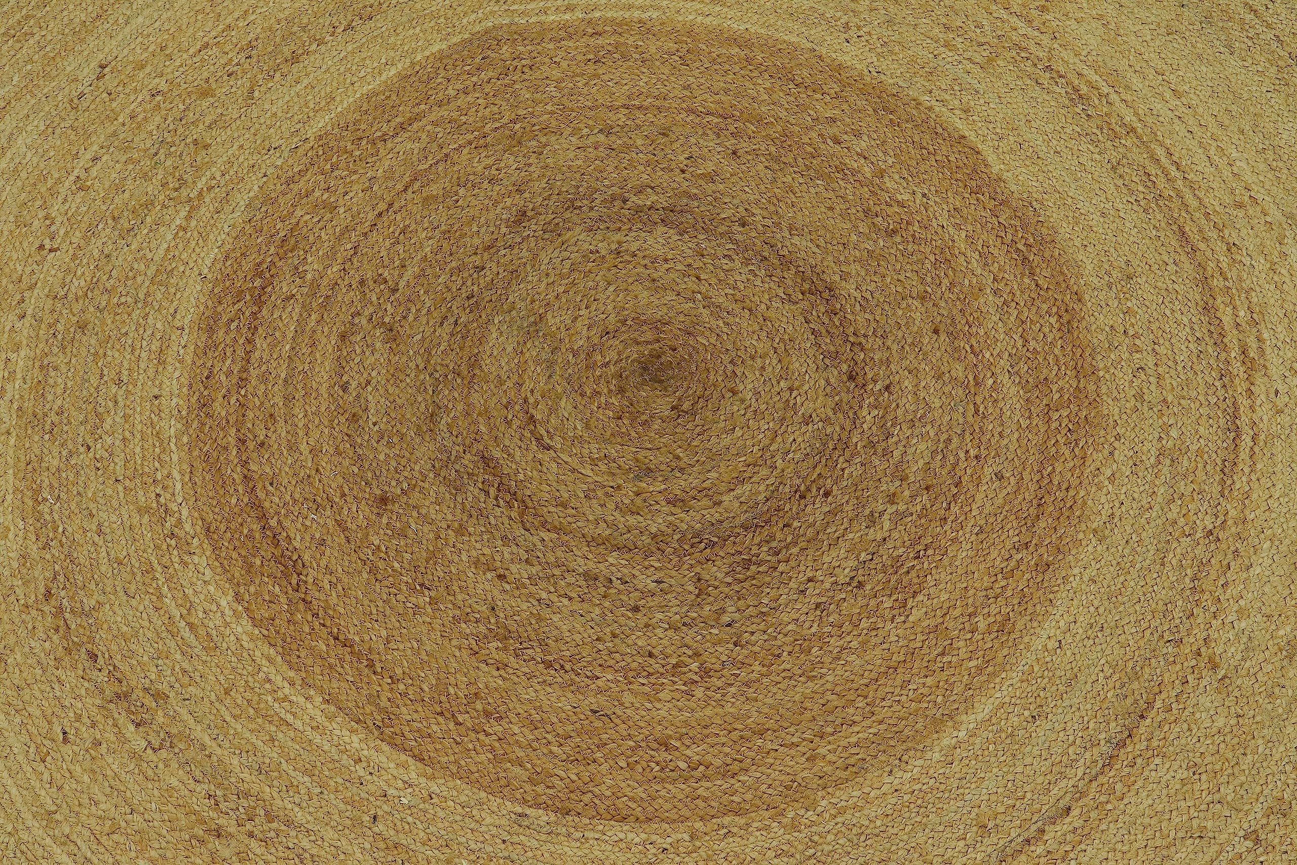 AIESY® Collection Circle Area Jute Rug Ideal Rug for Traffic Area