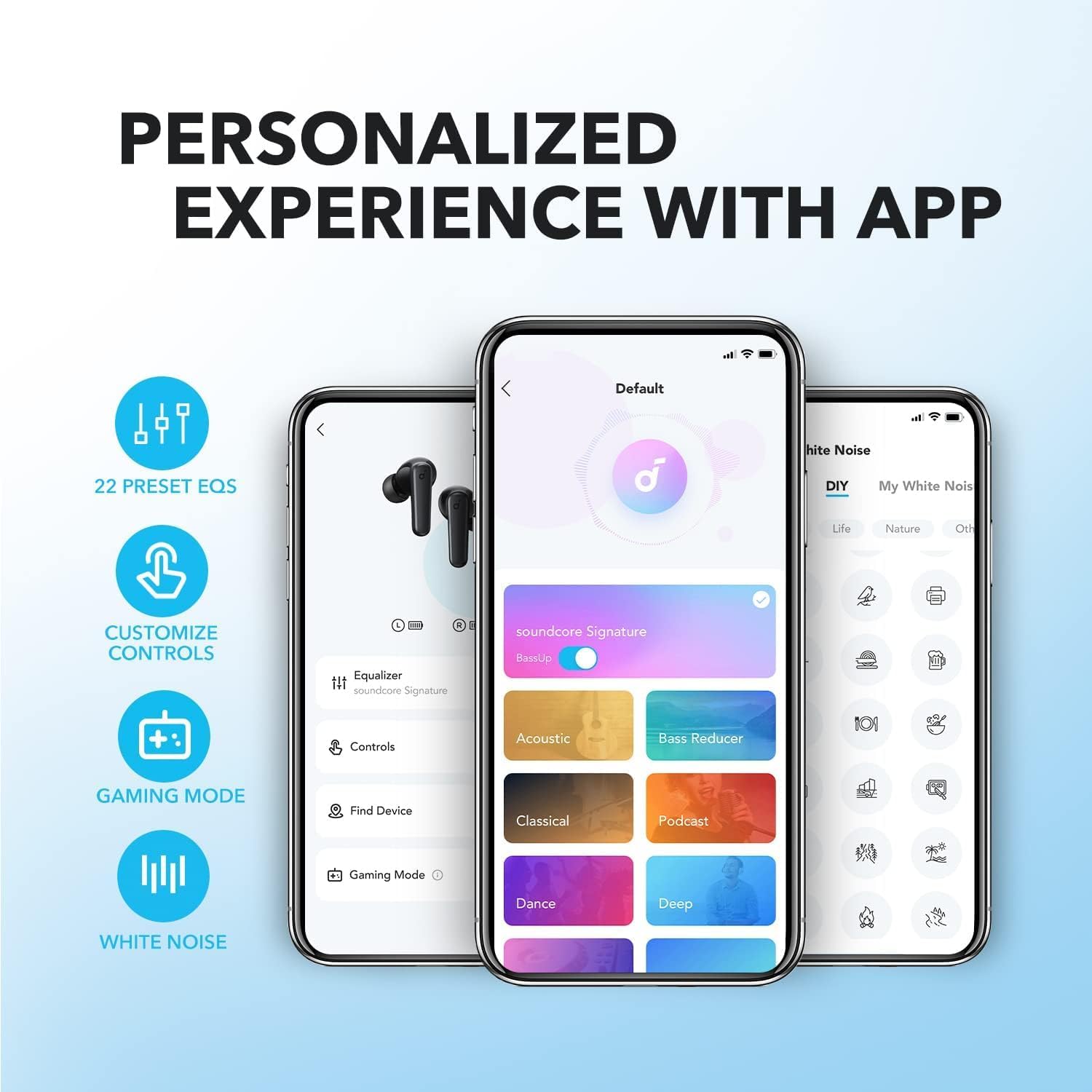 سماعات الأذن اللاسلكية بالكامل Anker Soundcore R50i المزودة بمكبرات صوت قطرها 10 ملم والتحكم باللمس
