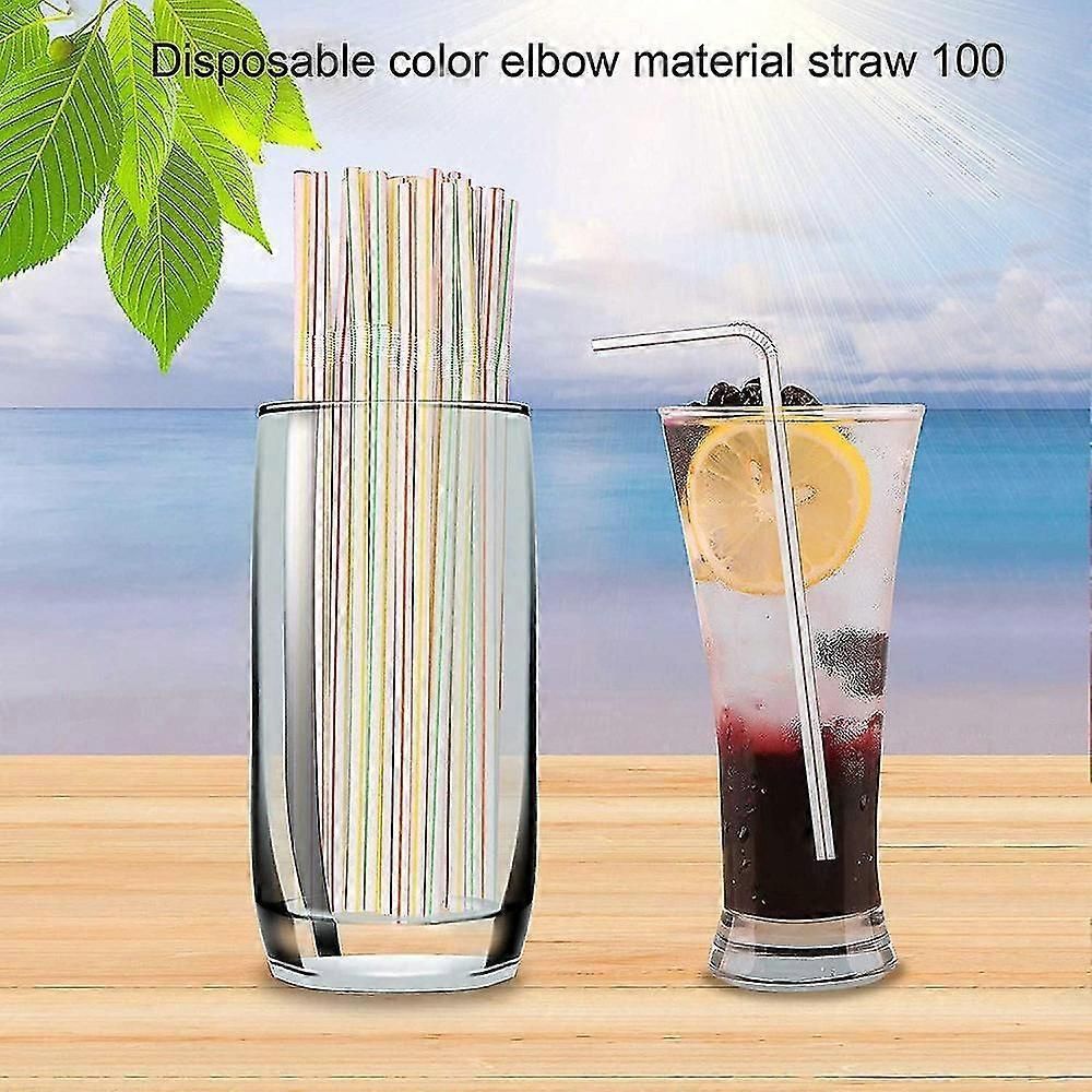 Flexible Plastic Drinking Straws for Home Bar Parties