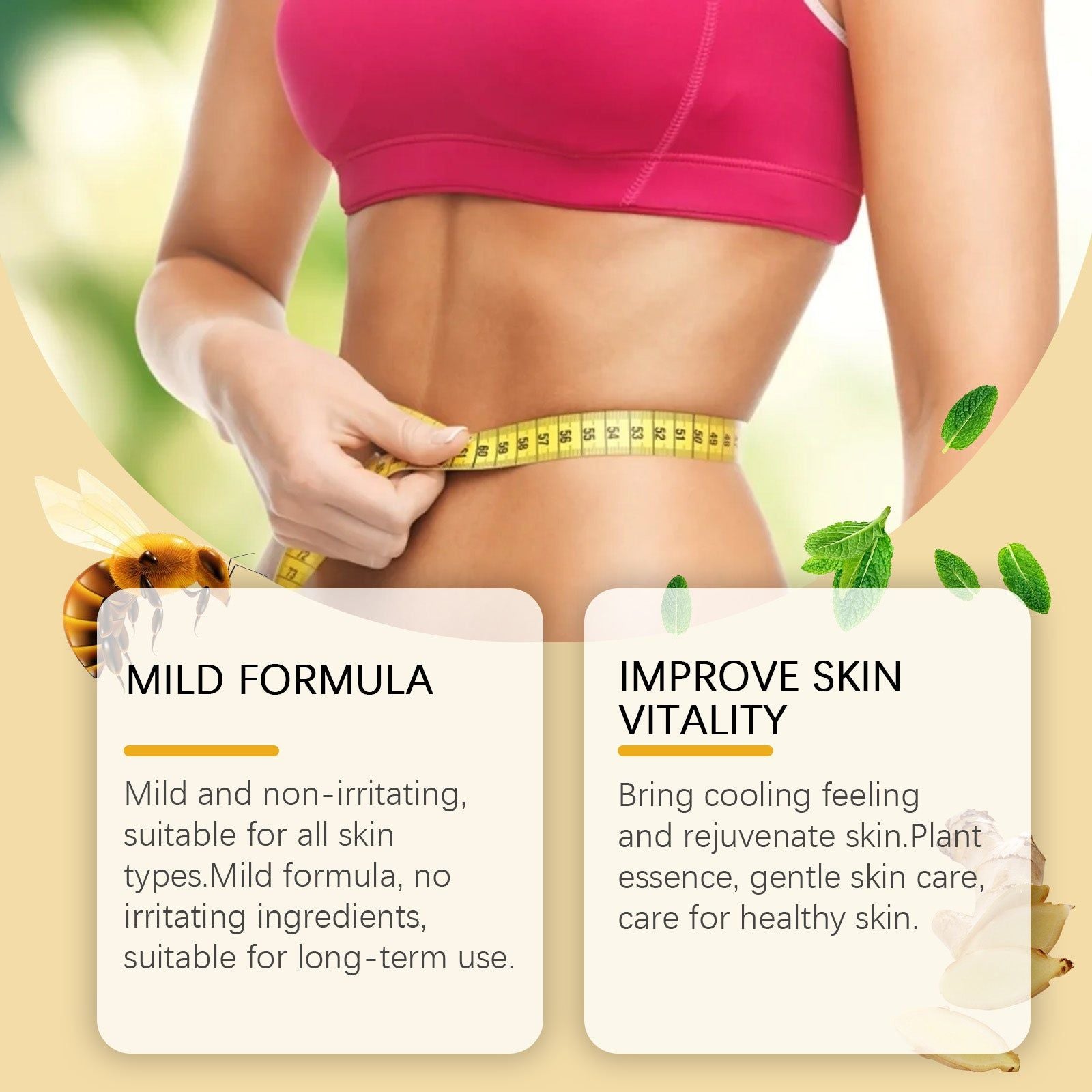 Body Firming Slimming Essence, Natural, Gentle, Moisturizing, Rejuvenating ,7pieces