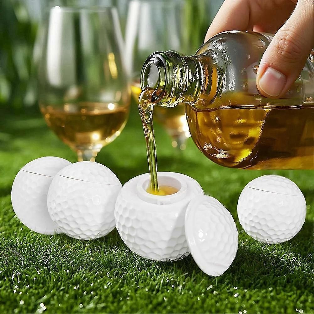 Golf Ball Shot Glasses , 1.5 Oz Golf Ball Shot Glasses with Lid, Create Gifts, Easy to Clean 6 Pack