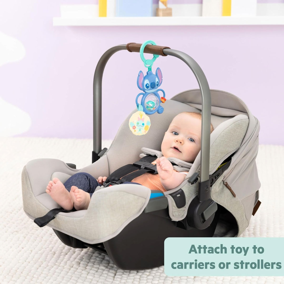 Bright Starts Disney Baby Lilo & Stitch Stitch Tummy Tumble Activity Toy (14 x 26.9cm), 0 months+