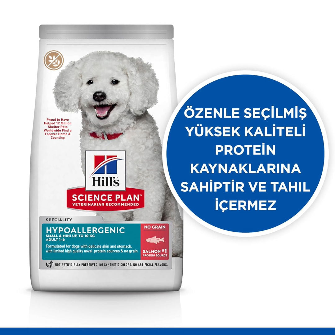 Hill's Science Plan Hypoallergenic Small & Mini Adult Dry Dog Food With Salmon, 1.5kg