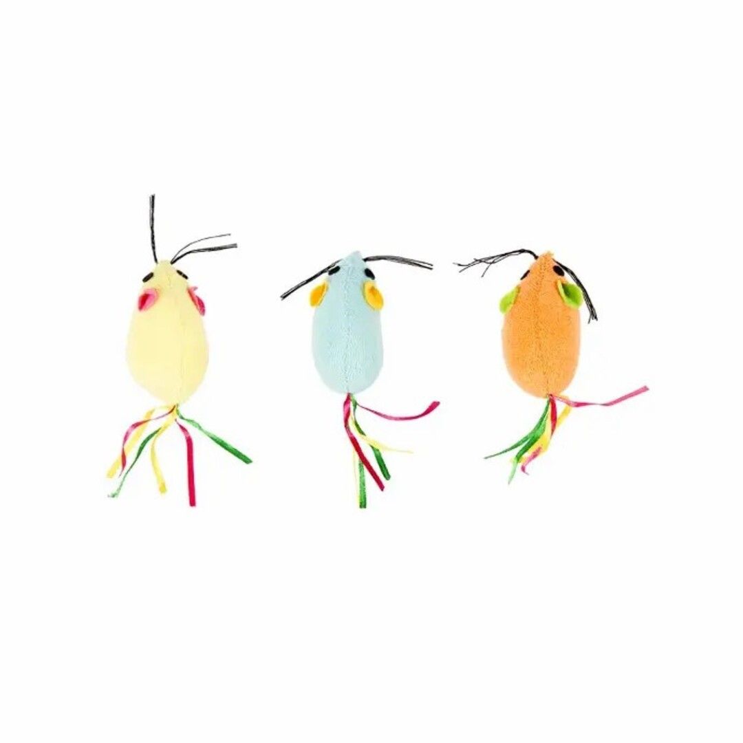 Duvo+ Terry Mouse With Ribbon Tail, 3pcs