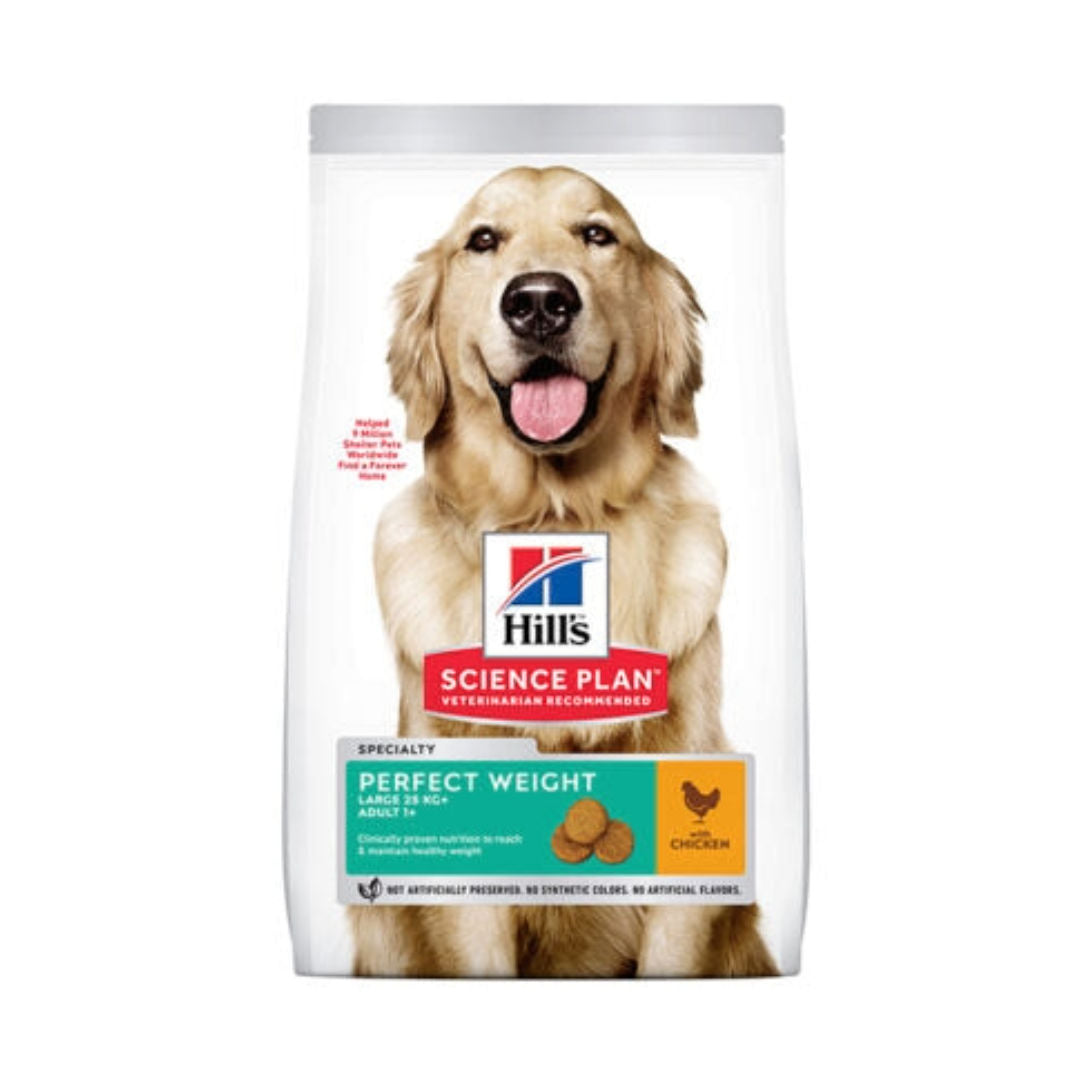 Hill's Science Plan Adult Perfect Weight Large Breed Dog Food with Chicken, 12kg
