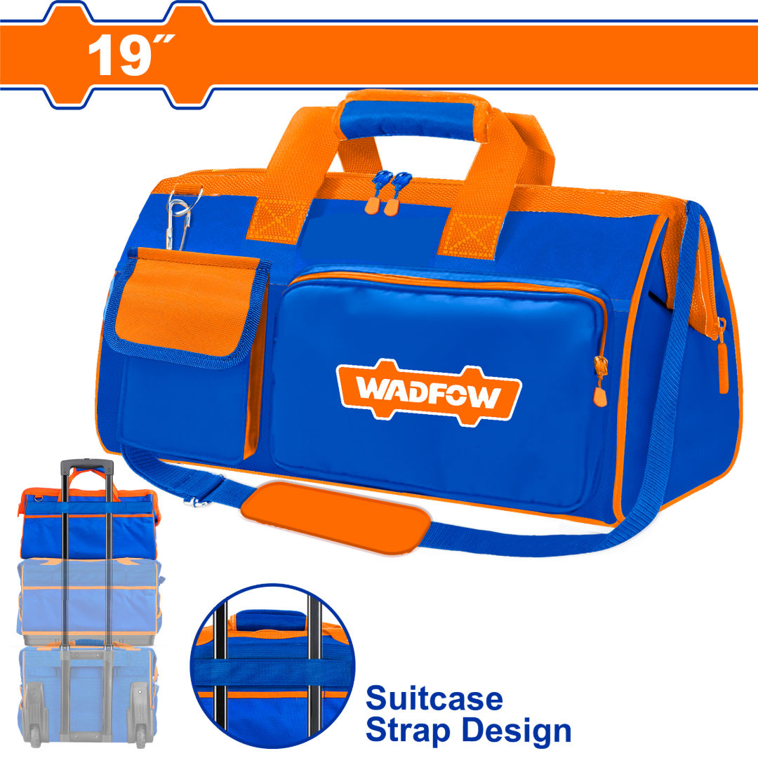 WADFOW Tool Bag, 600D Polyester, Rigid Frame, Multi-Pocket Design