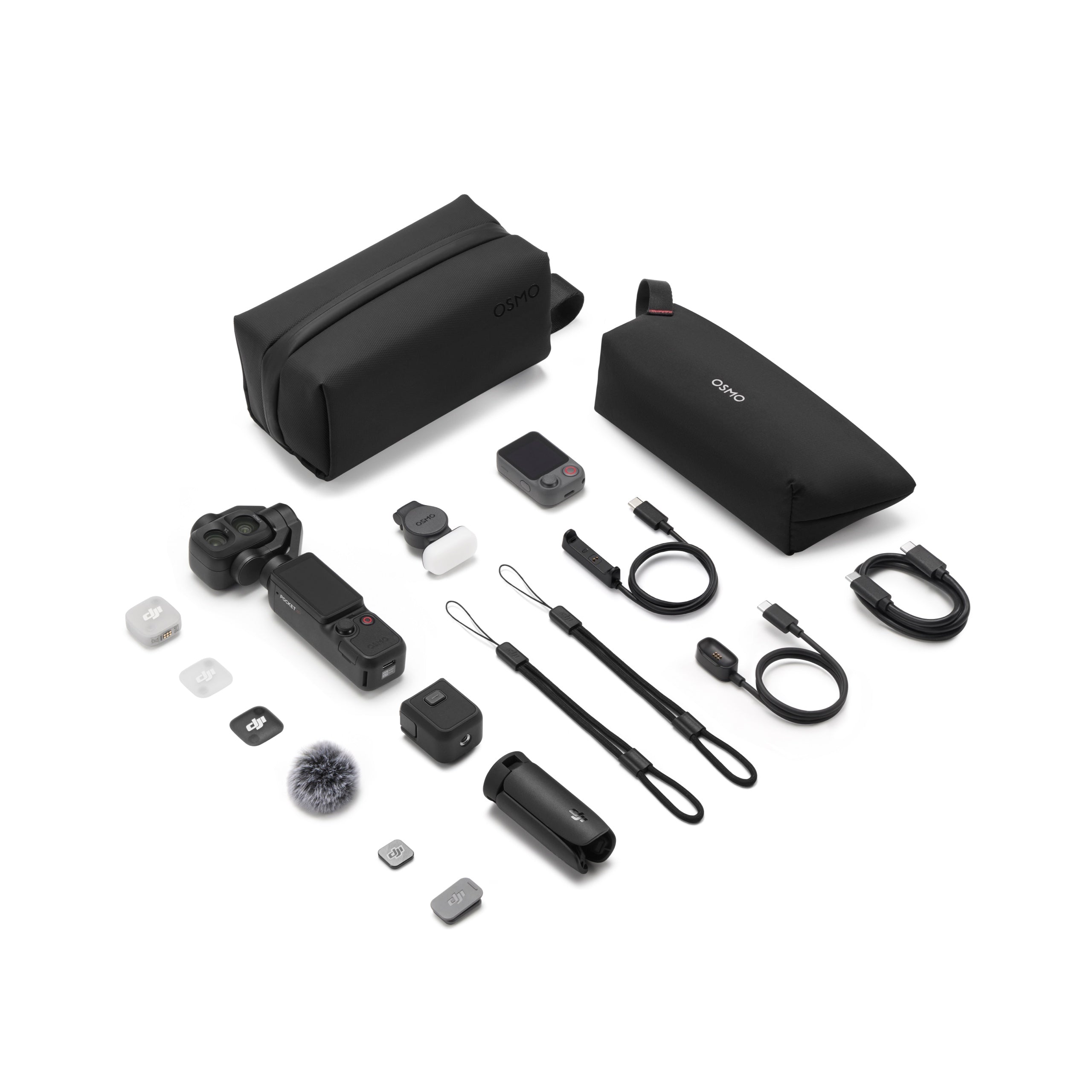 DJI Osmo Pocket 4P Vlog Combo Handheld Gimbal Camera, 1" CMOS, 4K/240fps, Dual Lens, 103GB Storage, Black