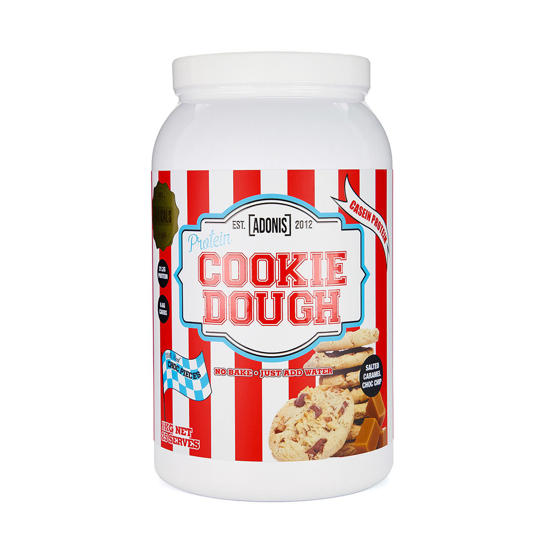 Adonis Protein Cookie Dough Premium Casein Protein Snack Low Carb, High Protein, Multiple Gourmet Flavors