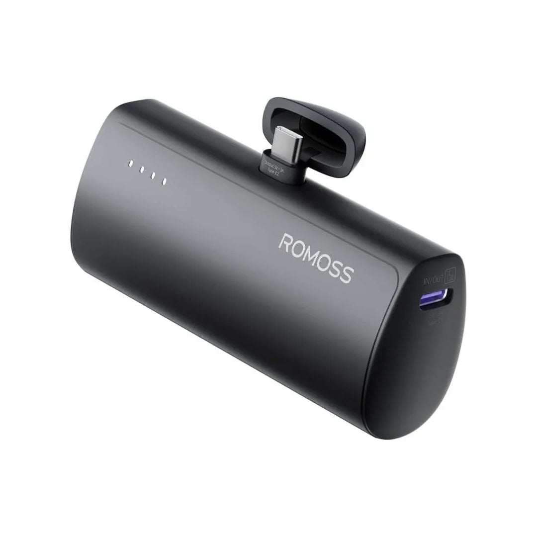 Romoss PPC05 5000mAh 15W Fast Charging Powerbank, Black