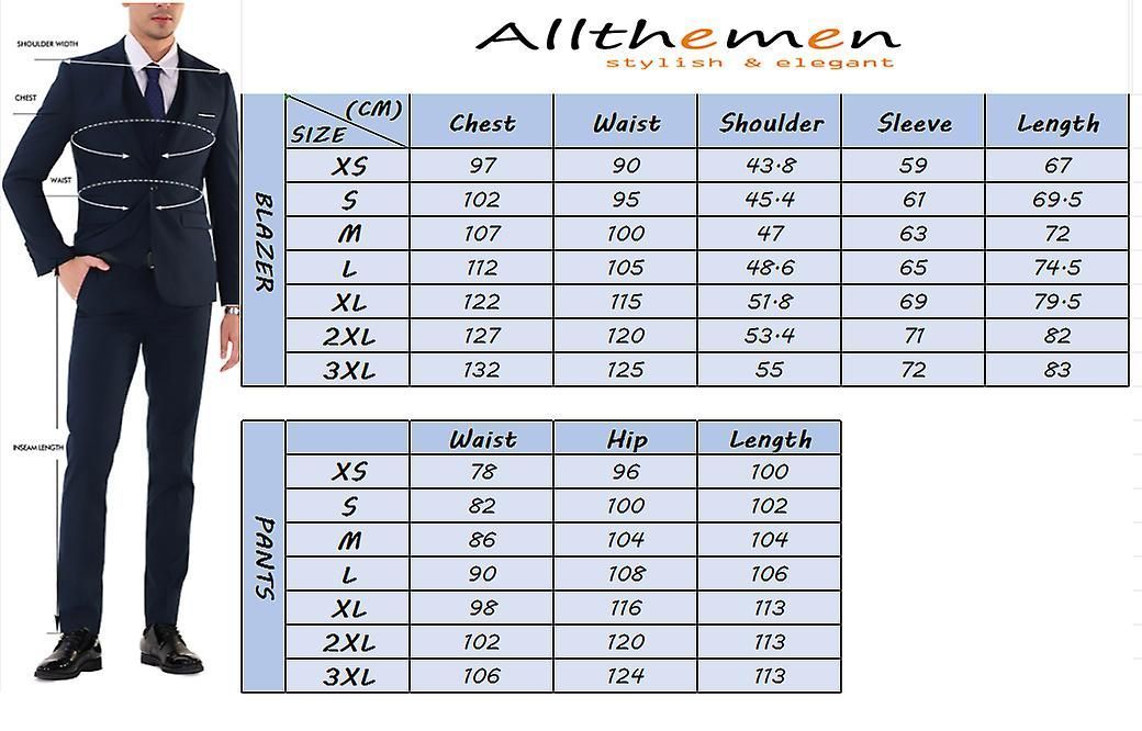Men's 2-piece Suit, Slim Fit Solid Color Wedding Business Formal Suit Jacket And Pants