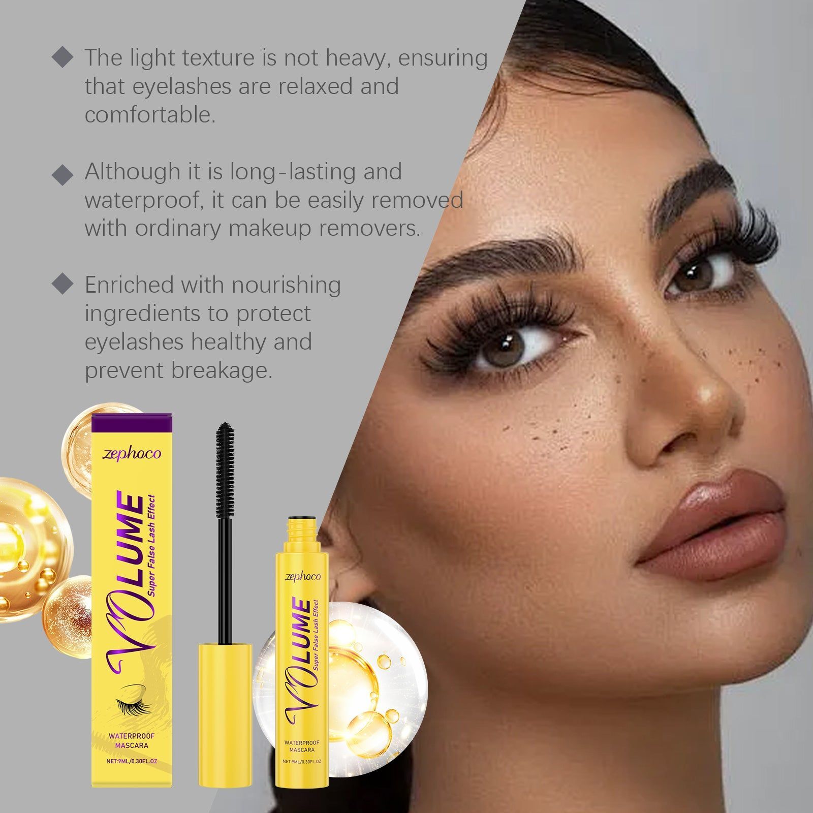 Black Mascara, Natural Beauty, Curling, No Clumping, Long-Lasting, Daily Wear ,9ml