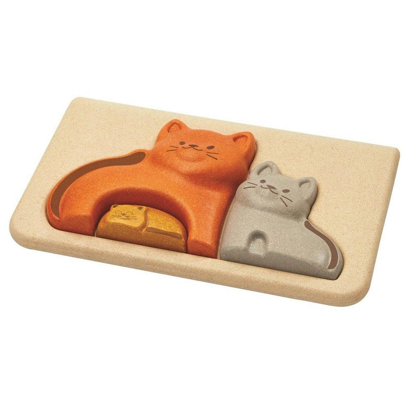PlanToys Cat Puzzle — Wooden Family Puzzle