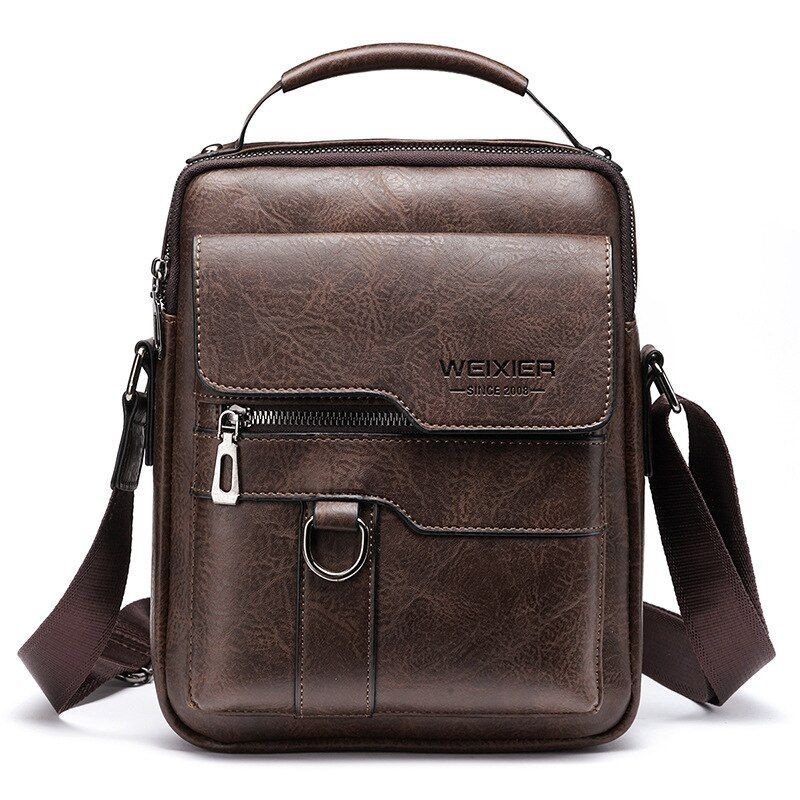 Men Shoulder Bag PU Leather Messenger Bag Crossbody Handbag Satchel Sling Bags